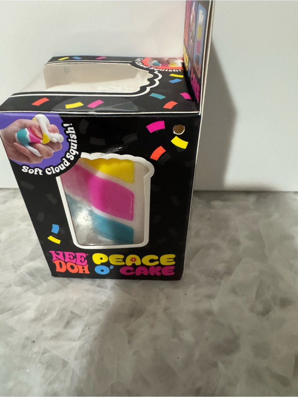 Nee Doh Peace O' Cake Squeeze Toy - White, Yellow, Pink, Blue - Picture 6 of 6